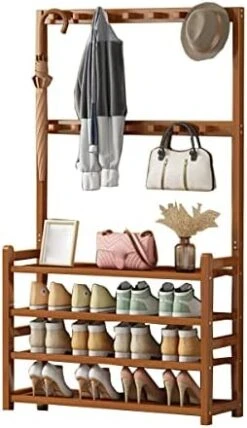 OTBK Modern Hall Tree With Storage Bench, 4-in-1 Entryway Bench Hooks For Hanging Your Hats, Handbags, Keys, Scarves (Size : 50cm) -Safavieh Furniture 41ypH5WR5jL. AC