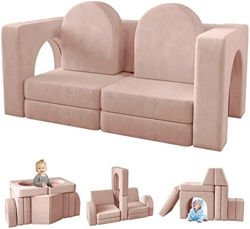 Wanan Kids Couch 10PCS, Toddler Couch With Modular Kids Couch For Playroom Bedroom, 10 In 1 Multifunctional Toddler Couch For Playing, Creativing, Sleeping, Indoor Kids Sofa (Blueberry) 12 Wanan Kids Couch 10PCS, Toddler Couch With Modular Kids Couch For Playroom Bedroom, 10 In 1 Multifunctional Toddler Couch For Playing, Creativing, Sleeping, Indoor Kids Sofa (Blueberry) - Image 12