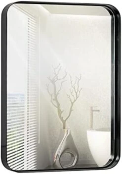 Hamilton Hills 18x48 Inch Metal Black Frame Mirror For Bathroom | Brushed Rectangular Tall Rounded Corner Vanity | 2" Deep Set Design Wall Mirrors Decorative | Hangs Horizontal And Vertical 22 Hamilton Hills 18x48 Inch Metal Black Frame Mirror For Bathroom | Brushed Rectangular Tall Rounded Corner Vanity | 2" Deep Set Design Wall Mirrors Decorative | Hangs Horizontal And Vertical -Safavieh Furniture 41yziA9ciSL. AC