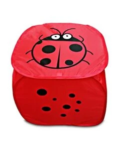 Decor Hut Red Lady Bug Pop Up Mesh Toy And Game Organizer Bin, With Lid & Easy To Carry Handles, Square Folding Toy Chest -Safavieh Furniture 41z4bEHkvPL