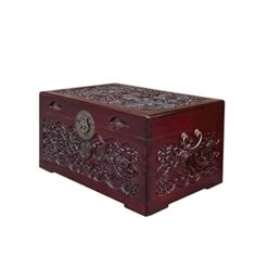Small Oriental Burgundy Phoenix Dragon Carving Camphor Trunk Table Acs7531 10 Small Oriental Burgundy Phoenix Dragon Carving Camphor Trunk Table Acs7531 -Safavieh Furniture 41z9vykErnL