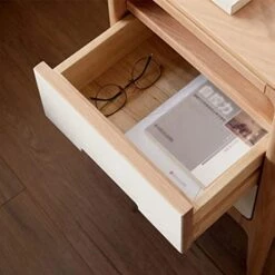 FURUIWUFENG Nightstand Wood Bedside Cabinet Storage Cabinet Modern Storage Cabinet Living Room Bedroom Bedside Drawer Small Cabinet Shelf Height 21.65 Inches End Table -Safavieh Furniture 41zCCIwGwqL
