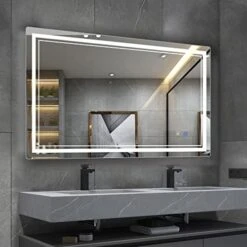 BBE 40 X 24 Inch LED Bathroom Wall-Mounted Mirror Anti-Fog Makeup Mirror With Dimmable Light And Touch Button(Horizontal/Vertical) 24 BBE 40 X 24 Inch LED Bathroom Wall-Mounted Mirror Anti-Fog Makeup Mirror With Dimmable Light And Touch Button(Horizontal/Vertical) -Safavieh Furniture 41zUfMKQD3L. AC