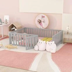 Widagirel Twin Size Montessori Floor Bed With Fence Railings, Door, And Wood Playhouse Frame For Boys And Girls (Natural, Full) 20 Widagirel Twin Size Montessori Floor Bed With Fence Railings, Door, And Wood Playhouse Frame For Boys And Girls (Natural, Full) -Safavieh Furniture 41zXehnwhIL. AC