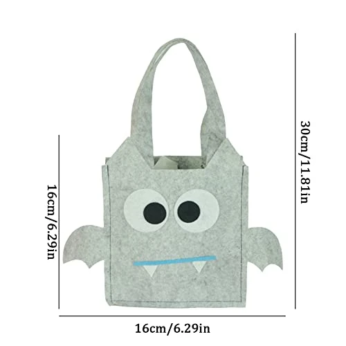 1 Pieces Halloween Bucket Halloween Candy Basket Magic Hat Canvas Buckets Bat Tote Bags Reusable Bags For Kids Halloween Party Celeb Dolls (A, One Size) 3 1 Pieces Halloween Bucket Halloween Candy Basket Magic Hat Canvas Buckets Bat Tote Bags Reusable Bags For Kids Halloween Party Celeb Dolls (A, One Size) - Image 3
