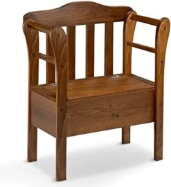 Peaceful Classics Bench With Storage - Small Wooden Storage Bench For Entryway, Hallway, Mudroom, Farmhouse, Bedroom, & Living Room, Amish Handmade Furniture Storage Organizer, Mocha -Safavieh Furniture 41zZVfdt9hL. AC
