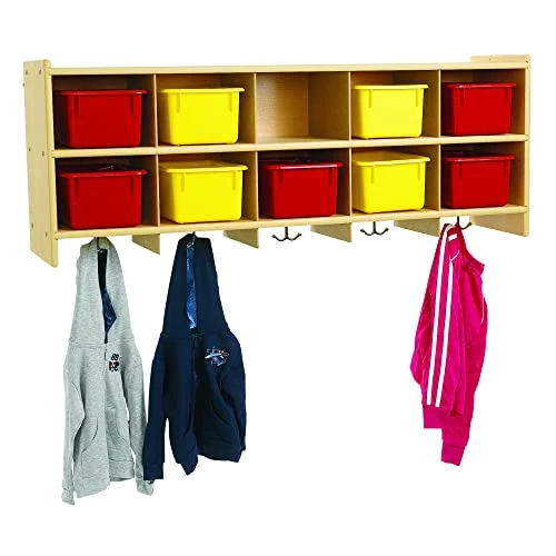 Angeles Value Line 10-Section Wall Locker, ANG7160, Kids Classroom Coat Rack & Storage Shelves, Cubby Organizer For Daycare, Playroom And Preschool 2 Angeles Value Line 10-Section Wall Locker, ANG7160, Kids Classroom Coat Rack & Storage Shelves, Cubby Organizer For Daycare, Playroom And Preschool - Image 2