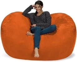 Chill Sack Bean Bag Chair Cover, 7-5-feet, Ultrafur - Charcoal -Safavieh Furniture 51 fu1mLegL. AC