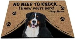 BAGEYOU Personalized Dog's Name Doormat With My Love Dog Beagle Welcome Floor Mat No Need To Knock I Know You're Here 23.6" X 15.7" -Safavieh Furniture 51 lW1MOjJL. AC
