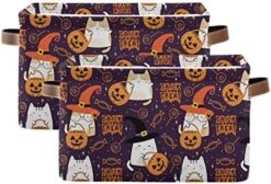 Pumpkin Cake Candy Halloween Toy Basket Canvas Collapsible Box Chest Organizer For Edroom Closet Kid's Toys Laundry 1 Pieces -Safavieh Furniture 51 p22RWJhL. AC
