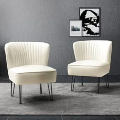 HULALA HOME Faux Leather Accent Chairs Set Of 2 With Metal Base, Mid Century Modern Living Room Chairs, Comfy Upholstered Armless Side Chairs For Bedroom, Camel 24 HULALA HOME Faux Leather Accent Chairs Set Of 2 With Metal Base, Mid Century Modern Living Room Chairs, Comfy Upholstered Armless Side Chairs For Bedroom, Camel -Safavieh Furniture 510DWw4N9XL. AC
