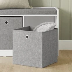 Haotian FSR65-DG, Grey 3 Baskets Hallway Bedroom Storage Bench With Seat Cushion, Shoe Bench, Shoe Rack, Shoe Cabinet 19 Haotian FSR65-DG, Grey 3 Baskets Hallway Bedroom Storage Bench With Seat Cushion, Shoe Bench, Shoe Rack, Shoe Cabinet -Safavieh Furniture 510Ngbh2pDL