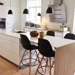 2xhome - Set Of Two (2) -Black- 25" Seat Height Molded Plastic Modern Counter Stools With Backs And Armless Natural Legs Wood Eiffel Legs Dowel-Leg 19 2xhome - Set Of Two (2) -Black- 25" Seat Height Molded Plastic Modern Counter Stools With Backs And Armless Natural Legs Wood Eiffel Legs Dowel-Leg -Safavieh Furniture 510TvG774jL