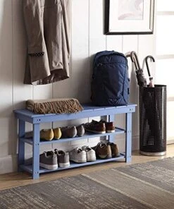 Convenience Concepts Oxford Utility Mudroom Bench, Blue -Safavieh Furniture 510dHbSCIPL