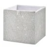 Silver White Glitter Pattern Round Storage Organizer Canvas Collapsible Box Chest Organizer For Edroom Closet Kid's Toys Laundry 11x11x11 Inch
