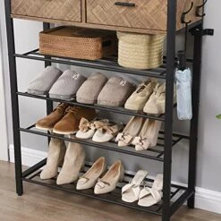 Maximize Your Home Organization With 4-Tier Shoe Organizer Entryway Storage And Coat Rack - Hall Tree For Efficient Living -Safavieh Furniture 510r46hgBJL