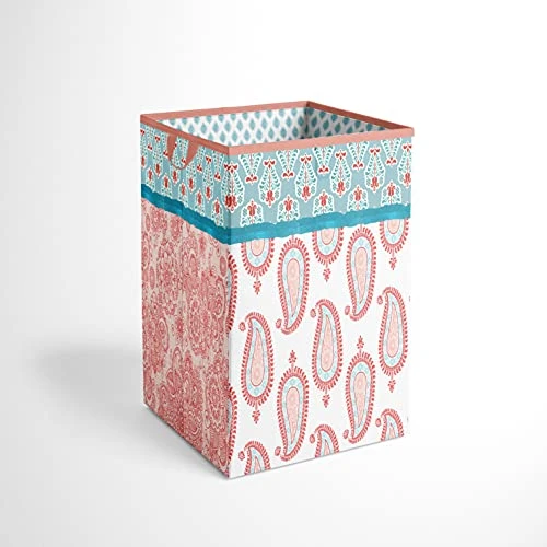 Bacati - Paisley Kids Storage (Collapsible Hamper 14 X 14 X 19 Inches, Lilac/Purple/Aqua) 12 Bacati - Paisley Kids Storage (Collapsible Hamper 14 X 14 X 19 Inches, Lilac/Purple/Aqua) - Image 12