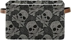 White Pumpkins Autumn Leaves Toy Basket Canvas Collapsible Box Chest Organizer For Edroom Closet Kid's Toys Laundry 2 Pieces -Safavieh Furniture 512H8qOTP6L. AC