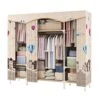 HMGGDD Simple Wardrobe Reinforced Thicken Cloth Sturdy Steel Frame Assembly Oxford Locker Hanging Wardrobe