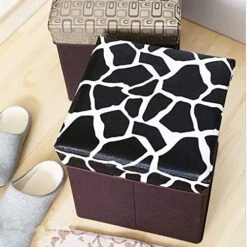 DOUBAO Storage Stool - Square Folding Storage Stool Storage Box （310 * 310 * 310mm） -Safavieh Furniture 512s8G5vF8L