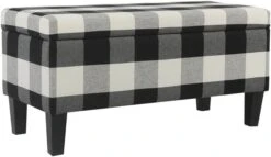 HomePop Large Upholstered Rectangular Storage Ottoman Bench With Hinged Lid, Slate Damask -Safavieh Furniture 5135Og4Pa8L. AC