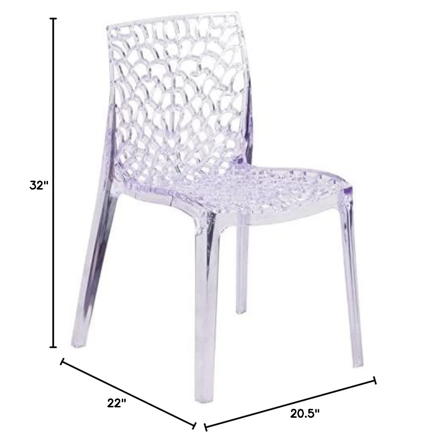 Flash Furniture Vision Series Transparent Stacking Side Chair 6 Flash Furniture Vision Series Transparent Stacking Side Chair - Image 6