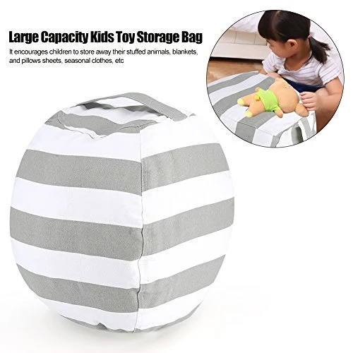 Aqur2020 Large Capacity Stuffed Storage Bag Large Capacity Kids Stuffed Toy Household Supplies Storage Bag Organizer Space Saver Bags (L Grey) 4 Aqur2020 Large Capacity Stuffed Storage Bag Large Capacity Kids Stuffed Toy Household Supplies Storage Bag Organizer Space Saver Bags (L Grey) - Image 4