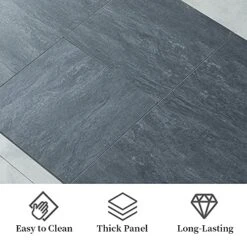 Jiexi Extendable Dining Table, Rectangular MDF Slate Stone Color Top With Steel Legs For 6-8 People, Modern Indoor Extendable 55'' To 71'' Dining Kitchen Table For Kitchen Room, Dining Room -Safavieh Furniture 513XWbVIZ0L