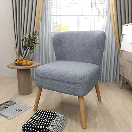 UIXE 3 Piece Indoor Comfy Sectional Sofa With Accent Chairs For Living Room, Linen Fabric Couch Modern Bedroom Loveseat 2-Seat Armchair For Home Apartment Small Space (Yellow) 10 UIXE 3 Piece Indoor Comfy Sectional Sofa With Accent Chairs For Living Room, Linen Fabric Couch Modern Bedroom Loveseat 2-Seat Armchair For Home Apartment Small Space (Yellow) - Image 10