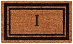 Calloway Mills 152961830S Black Border 18" X 30" Monogram Doormat, (Letter S) -Safavieh Furniture 5148mGDkNKL. AC