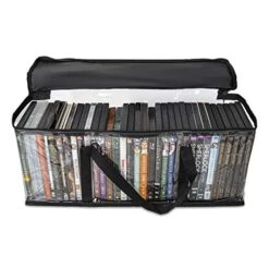 Besti Home DVD Storage Bags (2-Pack) Holds 80 Total Movies Or Video Games, Blu-ray, | Convenient Travel Case For Media | Stackable, Easy To Carry -Safavieh Furniture 514G35AW3EL