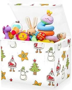 FULUHUAPIN Snowflake Pretty Pattern Toy Storage Box Chest With Lid, 16.5"x12.6"x11.8" Sturdy Toys Organizer Boxes Bin Baskets For Boy, Girl, Nursery, Closet, Bedroom, Playroom 21011152 16 FULUHUAPIN Snowflake Pretty Pattern Toy Storage Box Chest With Lid, 16.5"x12.6"x11.8" Sturdy Toys Organizer Boxes Bin Baskets For Boy, Girl, Nursery, Closet, Bedroom, Playroom 21011152 -Safavieh Furniture 5152P5EcvkL. AC