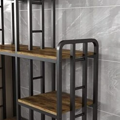 FOLREBAS Kitchen Bakers Rack,6-Tier Utility Coffee Bar Station Utility Storage Shelf, Microwave Oven Stand， Adjustable Utility Storage Shelf For Kitchen Suitable For Kitchen Home Office -Safavieh Furniture 5153n9fleJL