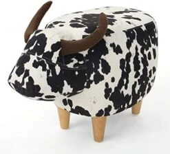 Christopher Knight Home Bessie Patterned Velvet Cow Ottoman, Black And White Cow Hide / Natural 9 Christopher Knight Home Bessie Patterned Velvet Cow Ottoman, Black And White Cow Hide / Natural -Safavieh Furniture 515Dp6VDplL. AC