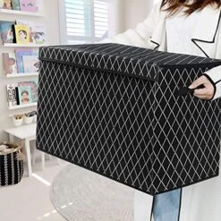 VERONLY Kids Toy Box Chest Storage With Lid Set Of 2 - Collapsible Sturdy Toys Boxes Organizer Bins With Handles For Nursery,Playroom,Closet Home Organization -Safavieh Furniture 515O5KPLndS