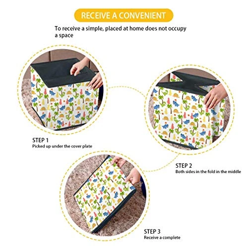 AFPANQZ Floral Chihuahua Large Sized Storage Baskets Collapsible Convenient Home Organizer Containers For Clothes Kids Toys Baby Clothing Nersury Hamper 13x13x13 Save Place Basket 3 AFPANQZ Floral Chihuahua Large Sized Storage Baskets Collapsible Convenient Home Organizer Containers For Clothes Kids Toys Baby Clothing Nersury Hamper 13x13x13 Save Place Basket - Image 3