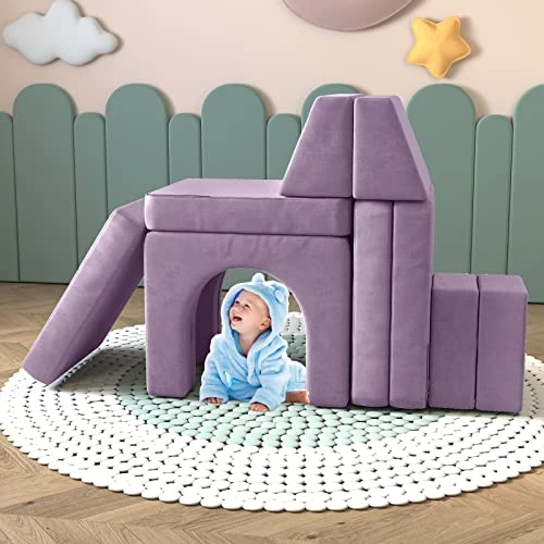 Wanan Kids Couch 10PCS, Toddler Couch With Modular Kids Couch For Playroom Bedroom, 10 In 1 Multifunctional Toddler Couch For Playing, Creativing, Sleeping, Indoor Kids Sofa (Blueberry) 2 Wanan Kids Couch 10PCS, Toddler Couch With Modular Kids Couch For Playroom Bedroom, 10 In 1 Multifunctional Toddler Couch For Playing, Creativing, Sleeping, Indoor Kids Sofa (Blueberry) - Image 2