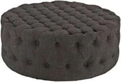 Modway Amour Fabric Upholstered Button-Tufted Round Ottoman In Azure -Safavieh Furniture 516d039KDxL. AC