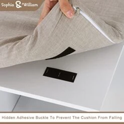 Sophia & William Shoe Bench With Cushion And 8 Compartments, Entryway Storage Bench Freestanding Shoe Cabinet Rack With Adjustable Shelves, Total Load Capacity: 400 Lbs (Top 200 Lbs), White -Safavieh Furniture 516fFDbKtTL