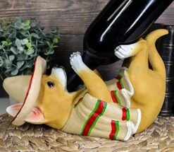 Ebros Gift Adorable Mexican Chihuahua Poncho Sombrero Decorative Wine Bottle Holder Rack Figurine -Safavieh Furniture 516pv4d7nEL