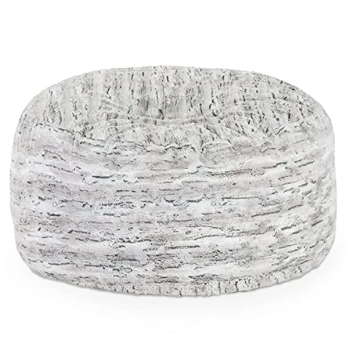 Jaxx 5 Foot Saxx Bean Bag Chair For Adults - Luxe Faux Fur, Silver Fox 1 Jaxx 5 Foot Saxx Bean Bag Chair For Adults - Luxe Faux Fur, Silver Fox