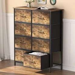 Small Dresser For Bedroom, 3 Drawer Nightstand With Removable Fabric Bins, Storage Chest Of Drawers For Closet Bedside Nursery Laundry Living Room, Sturdy Steel Frame&Wood Tope, Light Grey -Safavieh Furniture 516tRo3o9iL. AC