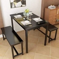 Recaceik 5 PCS Dining Table Set, Modern Kitchen Table And Chairs For 4, Wood Pub Bar Table Set Perfect For Breakfast Nook, Small Space Living Room -Safavieh Furniture 5173r fj3BL. AC