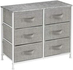 Sorbus Dresser With 6 Drawers - Furniture Storage Tower Unit For Bedroom, Hallway, Closet, Office Organization - Steel Frame, Wood Top, Easy Pull Fabric Bins (6 Drawer - White) -Safavieh Furniture 5177pzcLdkL. AC