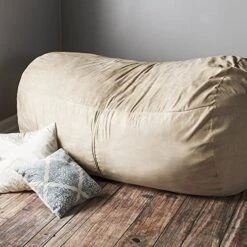 Jaxx 7 Foot Giant Bean Bag Sofa, Camel 12 Jaxx 7 Foot Giant Bean Bag Sofa, Camel -Safavieh Furniture 517Jzwq412L