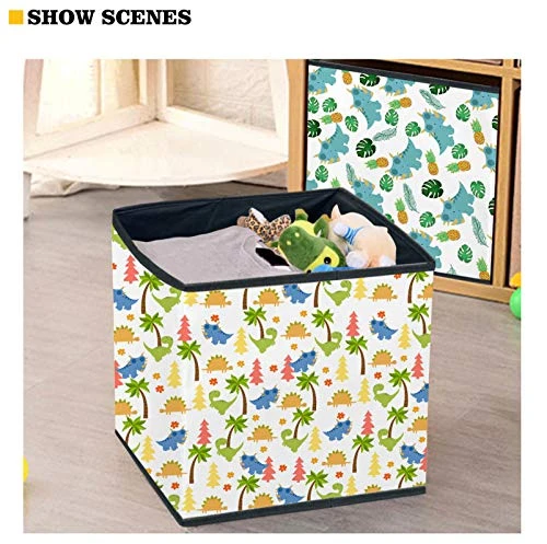 Dremagia Collapsible Storage Box Bin Cube Fabric Open Toy Chest Container, Yellow School Bus 6 Dremagia Collapsible Storage Box Bin Cube Fabric Open Toy Chest Container, Yellow School Bus - Image 6