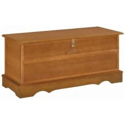 Wery Hill Cedar Wood Storage Blanket Chest Bench In Honey Brown