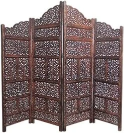 Oom Divider Wood Screen - Ghanti Bells Antique Brown - 4 Panel Folding 72 X 80 - Assembled Hand Carved Decorative Functional Versatile Portable Partition Reversible Privacy Boho - COTTON CRAFT 28 Oom Divider Wood Screen - Ghanti Bells Antique Brown - 4 Panel Folding 72 X 80 - Assembled Hand Carved Decorative Functional Versatile Portable Partition Reversible Privacy Boho - COTTON CRAFT -Safavieh Furniture 517s YfCaqL. AC