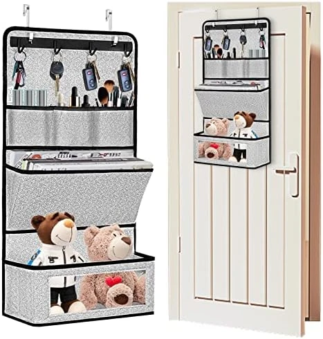 ZAAOEHA Over The Door Hanging Organizer, Behind The Door Storage Organizer With Door Hook And Large Clear Windows, Wall File Organizer, For Cosmetics, Toys And Sundries (1 Pack) 6 ZAAOEHA Over The Door Hanging Organizer, Behind The Door Storage Organizer With Door Hook And Large Clear Windows, Wall File Organizer, For Cosmetics, Toys And Sundries (1 Pack) - Image 6