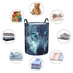 Large Laundry Hamper Collapsible Laundry Baskets Fantasy Wolf Picture Dirty Clothes Hamper Waterproof Lightweight Storage Bin For Toy Organizer Nursery -Safavieh Furniture 5181cFK6PsL